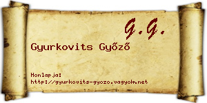 Gyurkovits Győző névjegykártya