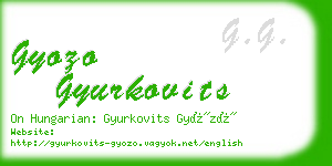 gyozo gyurkovits business card